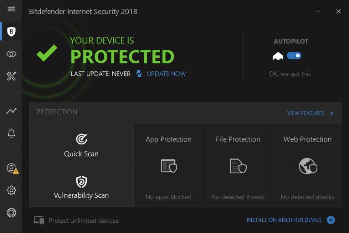 bitdefender antivirus vs internet security